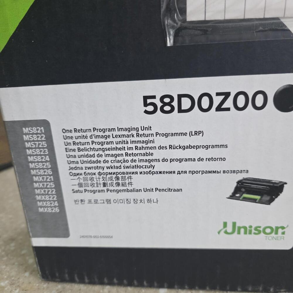 Genuine Lexmark 50F0Z00 Return Program Imaging Unit Toner - Open Box Sealed Bag